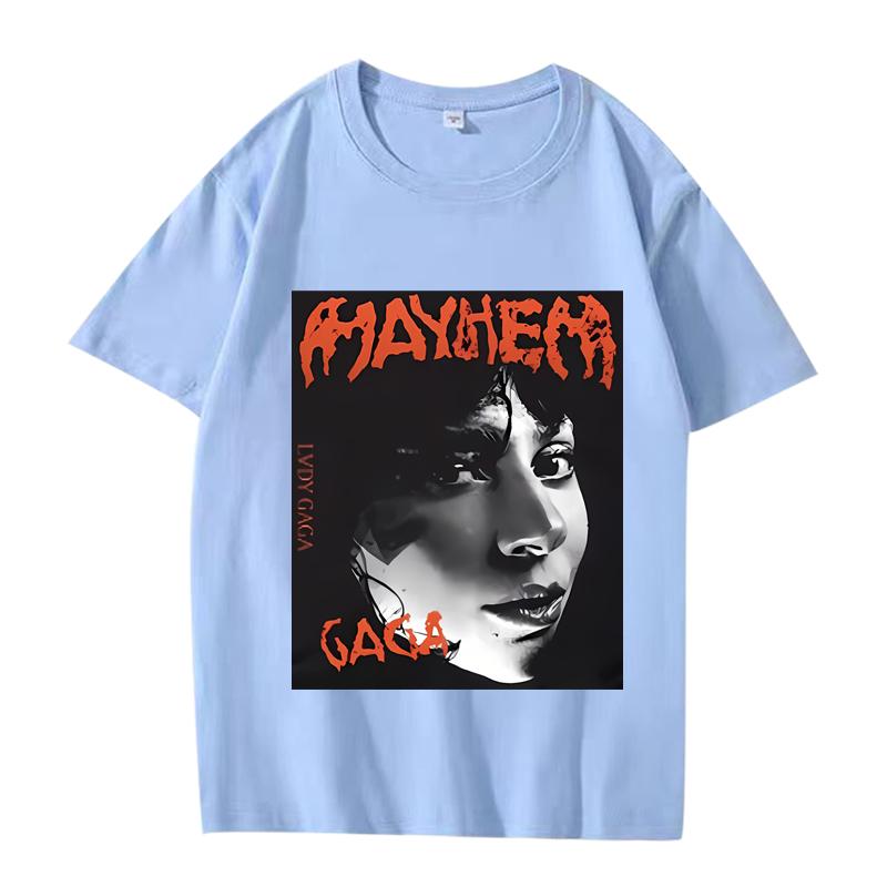 Vintage Lady Gaga T Shirt Unisex Women Oversized 100 Cotton Hot Sale Short Sleeve Streetwear Summer Fashion Unisex Plus Size Tops