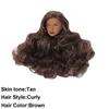 White Normal Tan Skin Doll Head European Face Fashion Doll Head  for 11.5 Inch BJD Doll Body
