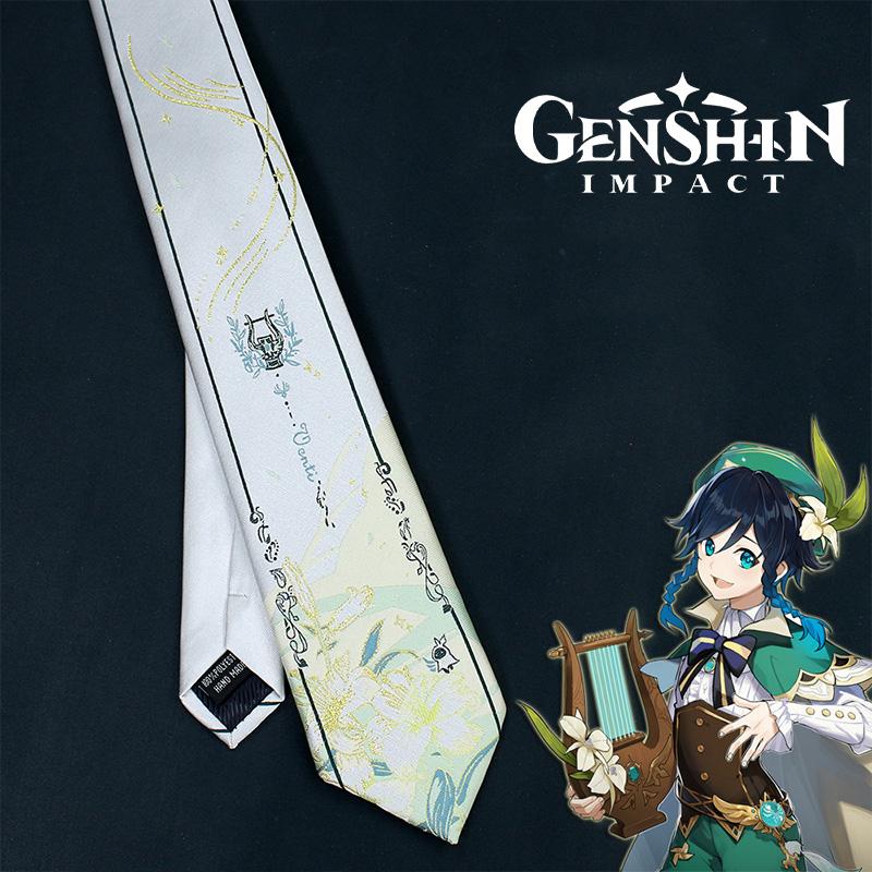 

Венти Genshin Impact Галстук Аксессуары для рубашки Кос Галстуки Декор для одежды Подарок Взрослый