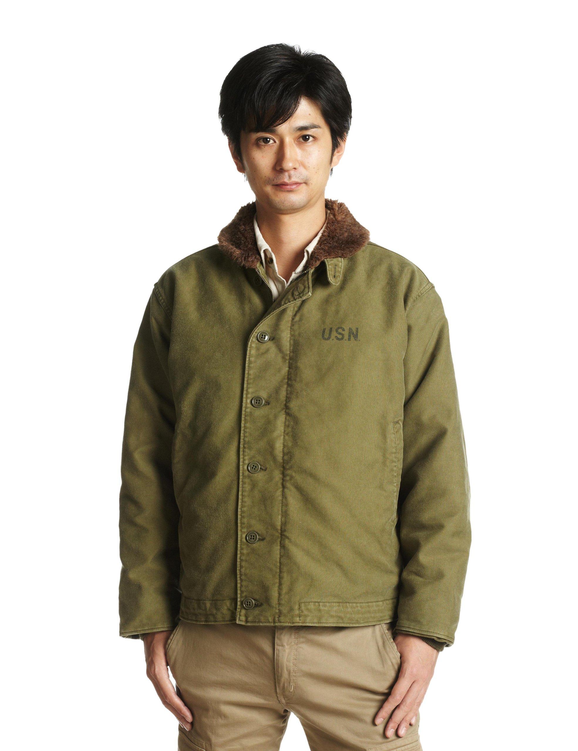 

HOUSTON USED WASH DECK Jacket Military Jacket OLIVE DRAB Olive Drab 38 (Houston) N-1 5N-1UD оливкова сірим кольором