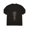 White Oversized T-Shirt with Nordic Symbol Print for Casual Wear