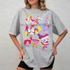 2026  women THE AMAZING DIGITAL CIRCUS Pomni Print Short Sleeve Cartoon Plus Size Cotton children Boy Girl Parent-child T-shirt