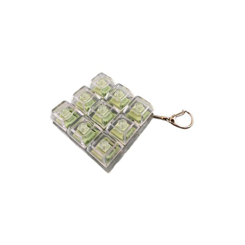 9 Keys Mechanical Switch Fidget Toy Keychain Silent Keyboard Button Stress Relief Toys Bag Pendant Car Key Holder Creative Gifts