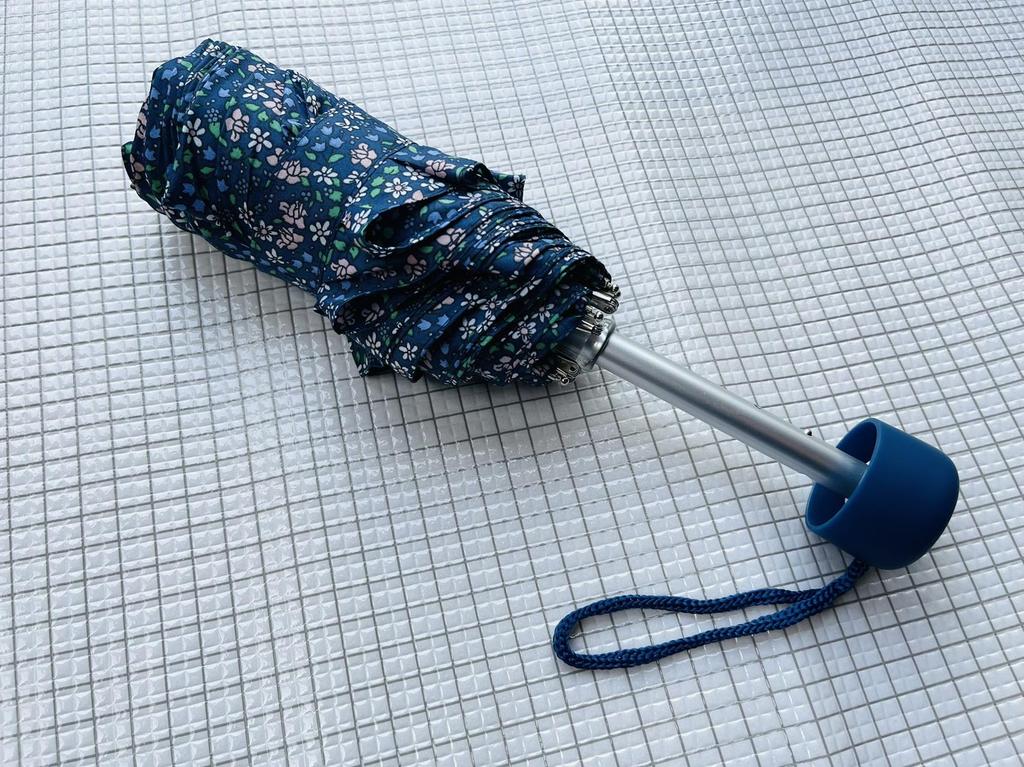 item ladies folding umbrella compact lightweight cute floral pattern blue No-brand