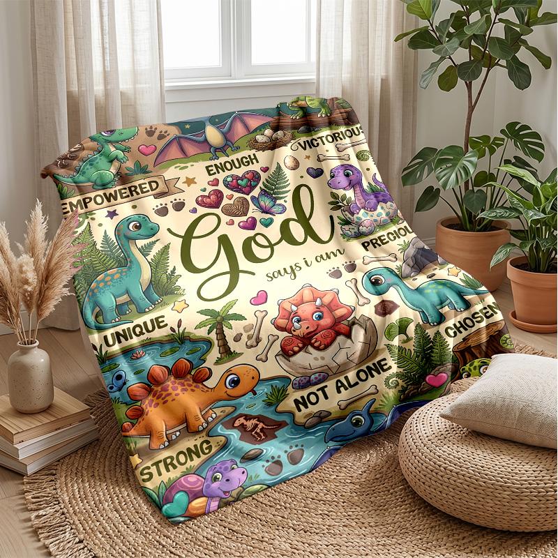 Electric Dinosaur Storm 1 Theme Blanket Lightweight Warm Flannel Blanket Decorative Throw Blanket for Home Decoration