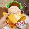 Creative Cartoon Chinese Hamburger Plush Toy Kawaii Stuffed Vegetable Leaves Meat Doll Funny Room Bag Decoration Birthday Gift