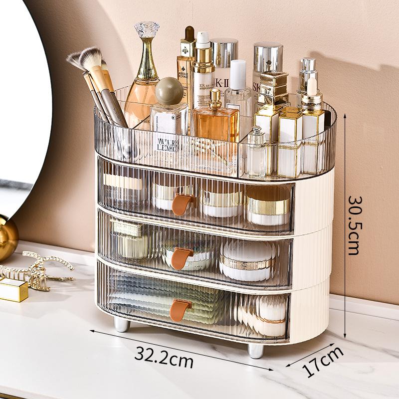 Elegant Multi-Layer Drawer Cosmetic & Jewelry Organizer Box