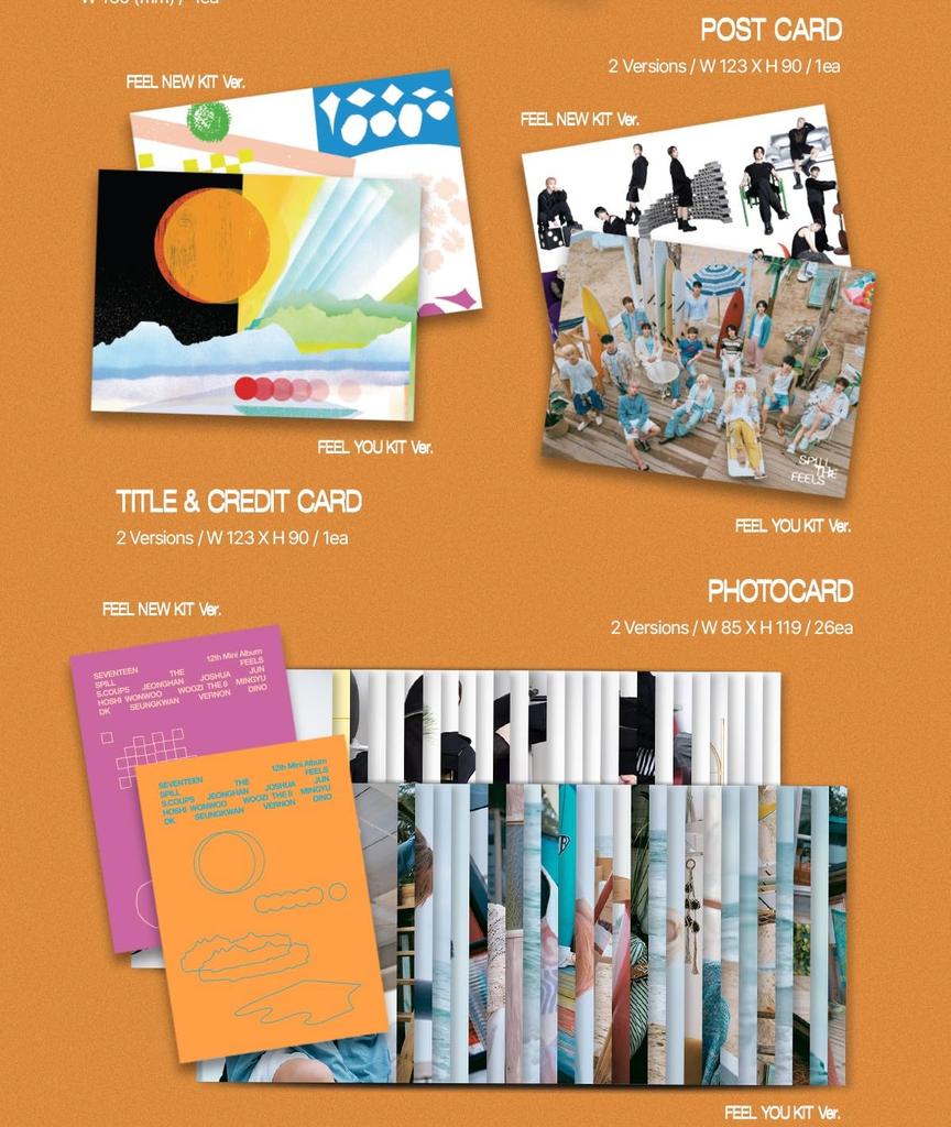 SEVENTEEN 12th Mini Album THE FEELS is a digital album and does not include a CD [SPILL (KiT Ver.)] (Korean Edition) This (app required)