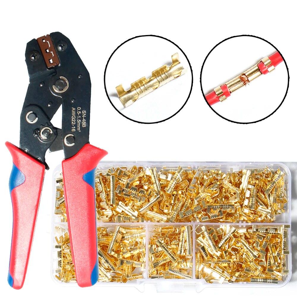 

Холодный U-образный разъем, мелкие зубцы, пружина, кабель со вилкой, ручной зажимной инструмент, золото, быстрое соединение