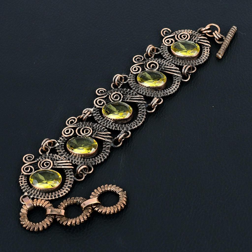 Citrine Gemstone Handmade 925 Sterling Silver Beautiful Jewelry Bracelet For Thanksgiving