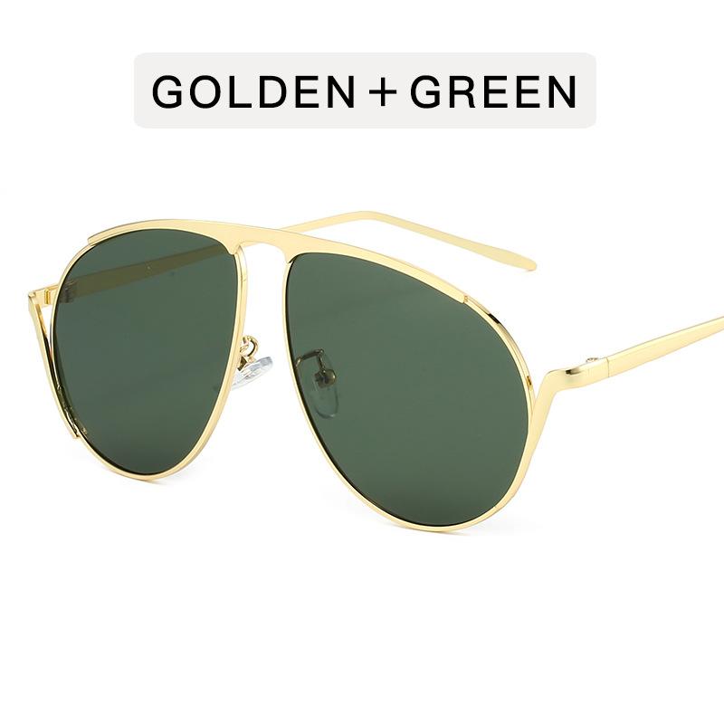

Fashion Oversized Metal Frame Bold Sunglasses Unisex Trendy Exaggerated Eyewear with UV400 Protection for Vacation as pictures