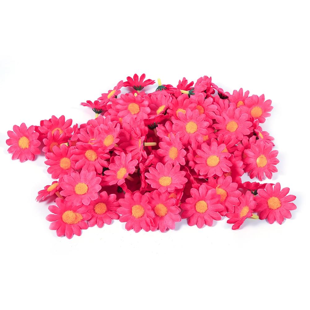 Gänseblümchen-Blütenköpfe 11 Farben Künstliche Gerbera-Gänseblümchen Stoffblumen Hochzeitsfeier Dekoration Bastelblumenköpfe