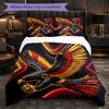 Germany Football Pattern 3 Pieces Bedding Set Soft Microfiber Duvet Cover with Pillow Cases for Bedroom