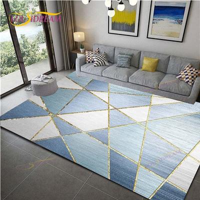 Geometrický koberec do obývacího pokoje Sametový koberec Dětská ložnice Koberce k posteli Měkké čtvercové Načechrané koberce Domácí pohovka Stolek Dekor Mat