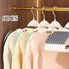 6pcs Plastic Clothes Hangers with Collar Protectors | Durable Non-Slip Wardrobe Closet Storage Organizer Hooks for Shirts