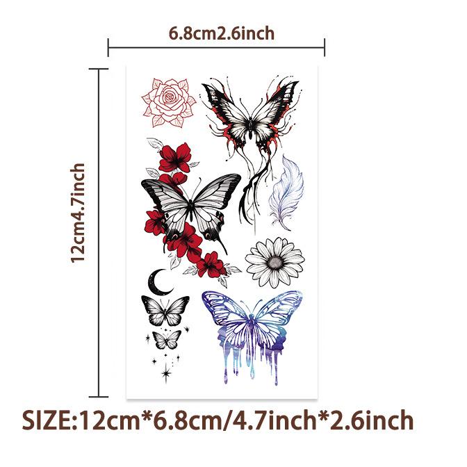 New Butterfly Luminous Tattoo Stickers Waterproof Party Gift Funny Face Stickers