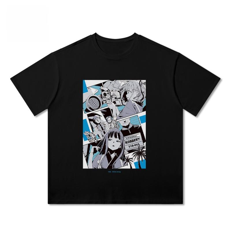 Lycoris Recoil Chisato Nishikigi Takina Inoue Anime Manga Graphic Print Aesthetic Streetwear Kawaii Unisex Cotton Short Sleeve