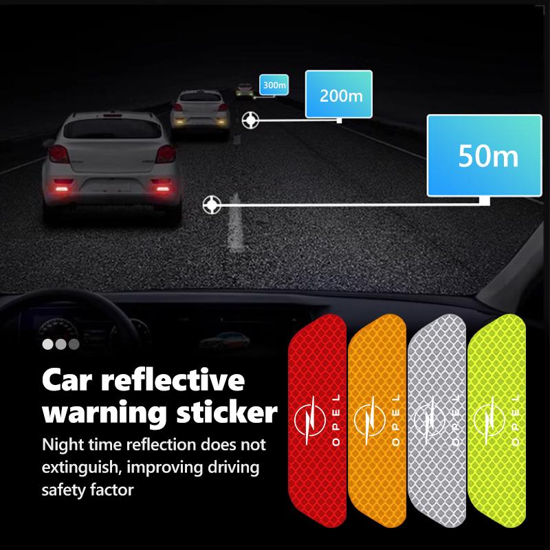 Car Door Diamond Reflective Sticker Body Side Anti-collision Protection Stickers For Opel Astra G J H Insignia Zafira Corsa D C