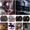 Tiger Muay Thai Kickboxing Boxing MMA UFC Jacket Hood Sweatshirt Long Sleeve Unisex Men Women Zip Gym Fitness Workout Print Training