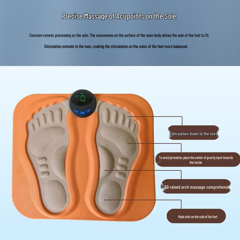 USB EMS Smart 3D Foot Massager - Microcurrent Pulse Pad for Foot Sole Therapy