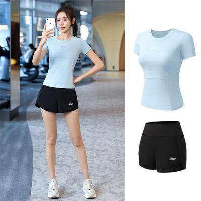 OEING Damen Kurzarm & Shorts Fitness Set