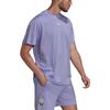 Adidas T Shirts Men's Purple Crew Neck Moderate Straight Fit HB6555