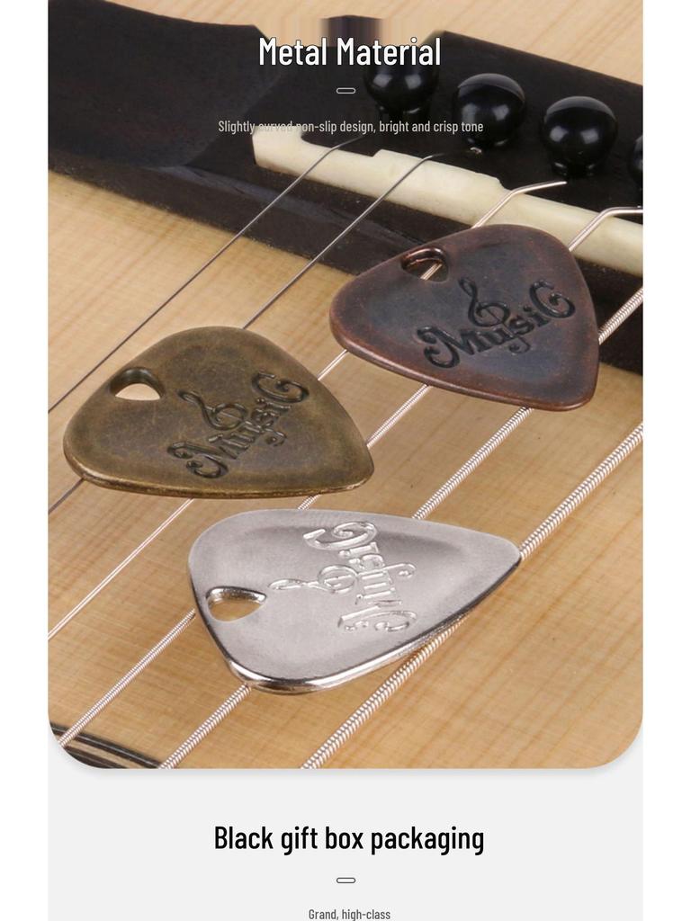 Set Regalo Collana e Bracciale Plettro Chitarra Giocabile per Chitarristi