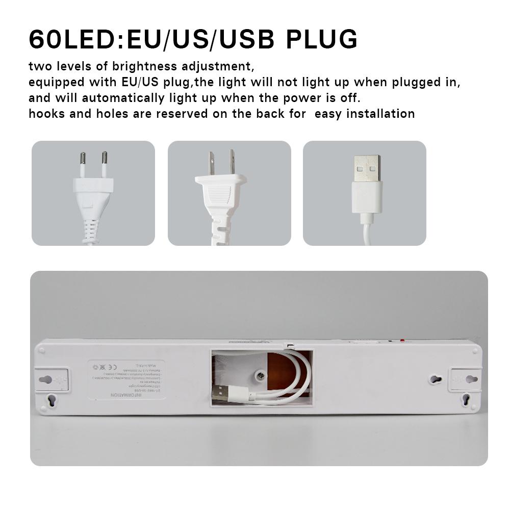 30/60 LED Emergency Lights with Battery Backup Commercial Evacuation Lights Exit Light Rechargeable Fire Fighting Lamp