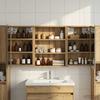 Bathroom Cabinet Set 3 Pcs 100 X 10.5 X 50 Cm Engineered Wood