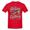 Unisex The Ocean Is Calling Turtle Lover Sea Thermal Fun T Shirt Streetwear Plus Size Cotton Custom Sleeve Shirts