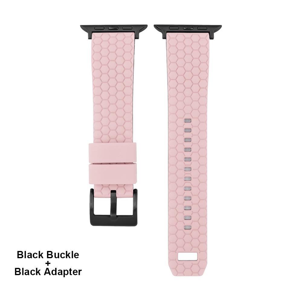 Honeycomb Texture Silicone Strap For Apple Watch Band 45mm 44mm 41mm 40mm 42mm Bracelet For iWatch Series 7 6 SE 5 4 3 Watchband