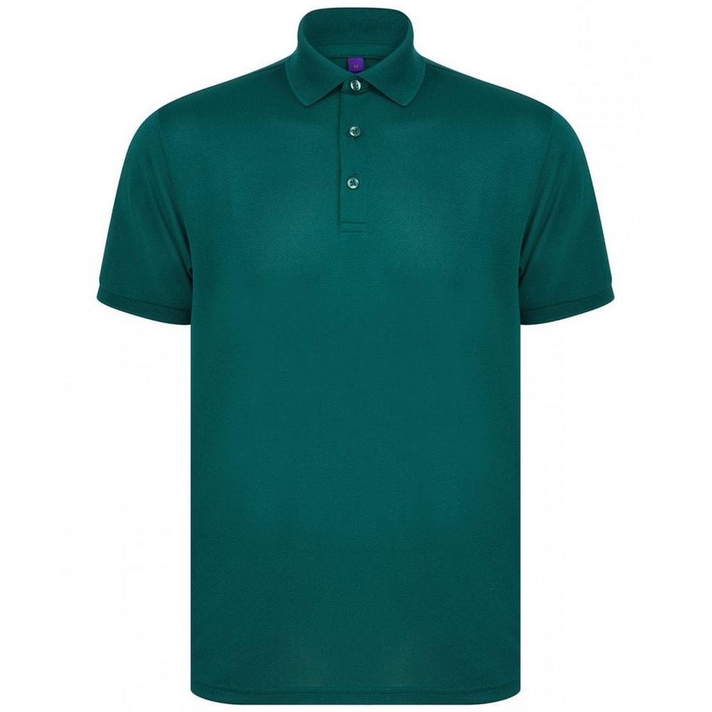 Henbury Herr Polo i Återvunnen Polyester