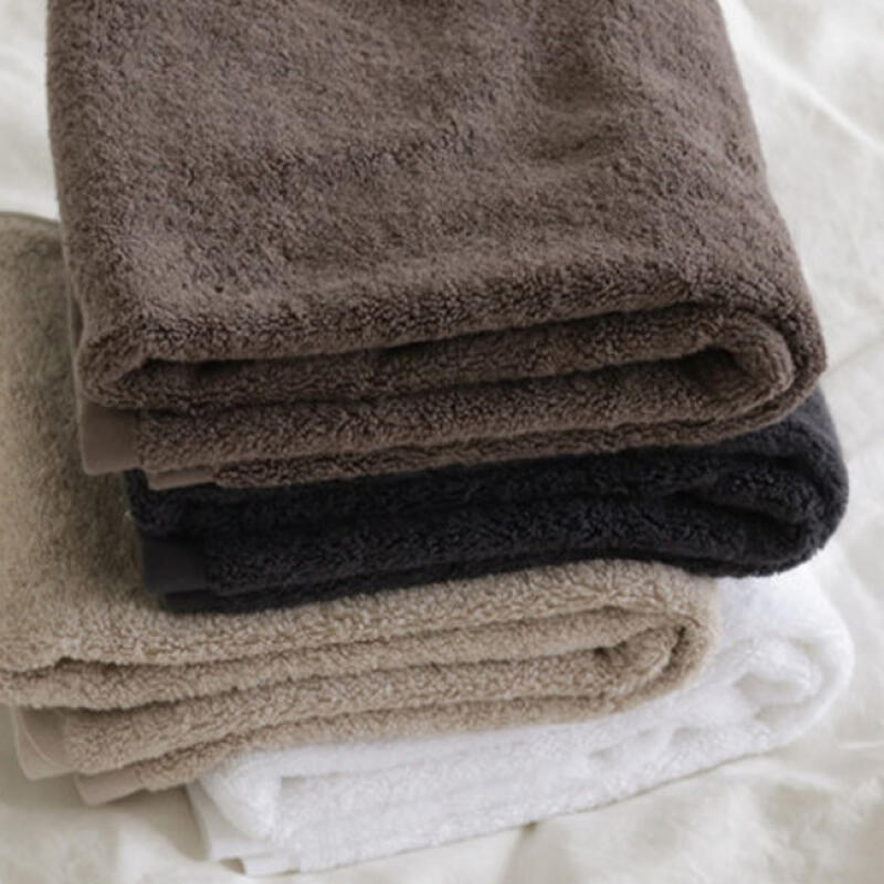 Natural fluffy towel (wash towel) 4-piece set White 4-piece set