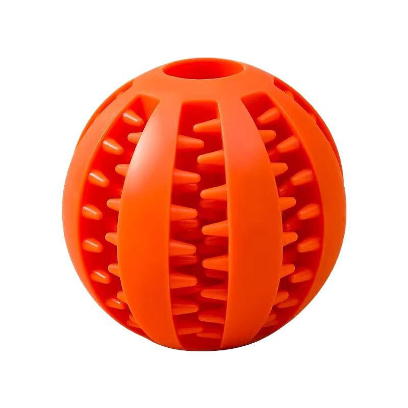 Pet Dog Toy: Bite-Resistant Rubber Molar Ball for Teeth Cleaning and Boredom Relief - Available In Small, Medium, Large with Sound Feature
