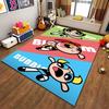 Tappeto Cartoon con Design Colorato delle Powerpuff Girls per la Stanza dei Bambini Adatto all'uso come antiscivolo per soggiorni, camere da letto, divani