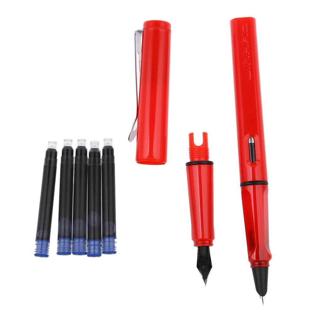 5pcs Blue ink Jinhao 599 all series 2 suits Medium fine nib fountain pen bl X5L9