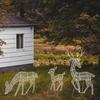 Lighted Christmas Deer Reindeer Family Christmas Decor With LED Lights Light Up Bucks Doe And Fawn Outdoor Garden Yard Ornament