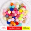 100~300pcs Mini Fluffy Soft Ball Handmade Accessories Colorful High Elastic Balls DIY Polyester Plush Ball 0.8cm~3cm TMZ