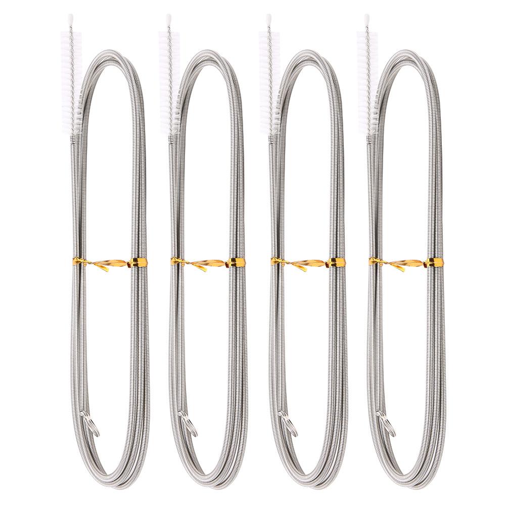 

4Pcs Long Flexible Refrigerator Scrub Brush Pipe Drain Hole Dredging Tools Accessory