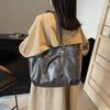 Retro Lazy Sense, Briefcase Bag, Women's Large-capacity Texture, Solid Color, Simple and Popular Foreign-style Portable Shoulder Tote Bag