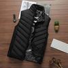 Unisex Slim Fit Electric Heated Zipper Vest with Stand Collar for Middle-Aged and Elderly