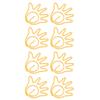 100Pcs Paper Clip Metal Hand Shaped Design Rustproof Paperclip Decoration for   School