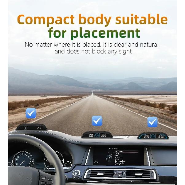 Auto Speedometer Digital Alarm Reminder Meter Head Up Display G3 GPS HUD For All Car 12V Electronics Accessories RPM Water Temp