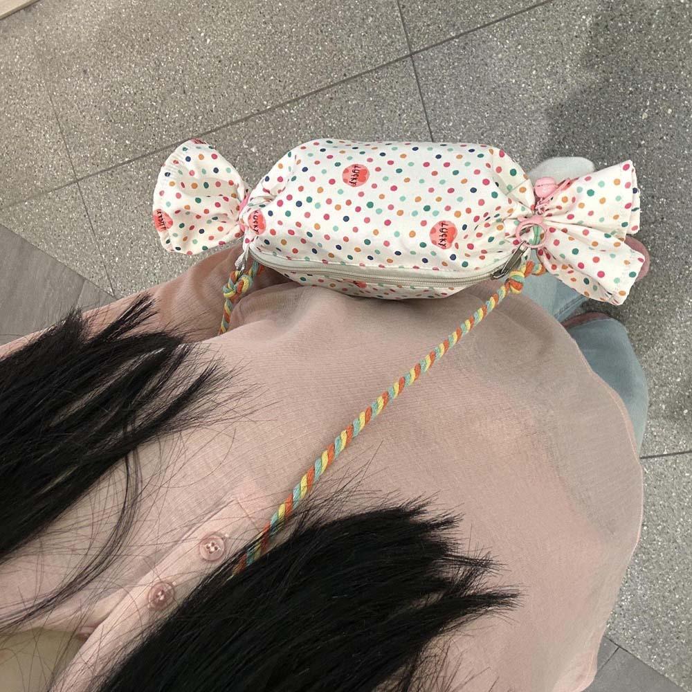 

Flower Sugar Shaped Crossbody Bag Sweet Creative Bundle Pocket Candy Design Shoulder Bag Travel Style 4