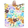 Cartoon Pokemon  Blanket Quality Soft Warm  Bedding Throws Winter Boy Girl Living Room Funny Bedspread