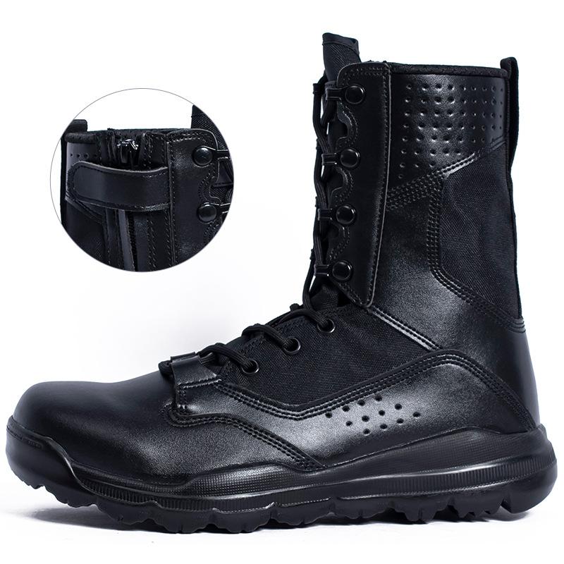

All Terrain Lightweight Desert Boots Men Outdoor Anti Slip Breathable Wear-resistant Military Enthusiast Combat Trendy 46 чёрный