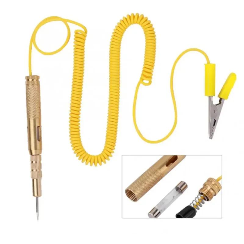 

Диагностические инструменты Автомобильный тестер цепи Тестовая лампа-зонд 6В-24В Лампа системы освещения Ручка-детектор напряжения Медный Автомобильный жёлтый