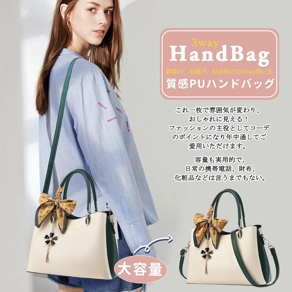 NICOLE & DORIS Damen Handtasche, Stilvoll und Elegant, Crossbody Umhängetasche mit Schal, 2-Wege, PU-Leder, Wasserdicht, Unterteilt, Dreischichtiges Design,