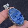 Sodalite Gemstone Handmade 925 Sterling Silver Jewelry Pendant 2.29" F0P89