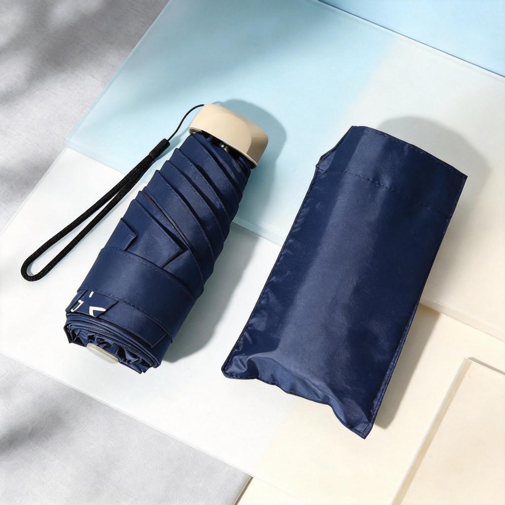 50% Umbrella Sun Umbrella Women's Sunscreen UV Parasol Pocket Umbrella Vinyl Umbrella Ultra Light Capsule Umbrella